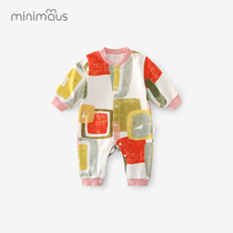 Baby jumpsuit Cotton Spring and Autumn 3-6 months for men and women baby clothes autumn climbing suit 1 year old pair of long sleeve pajamas