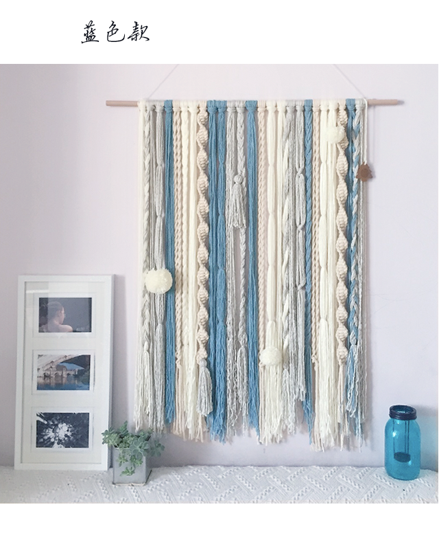 Tấm thảm phong cách boho tấm thảm dệt bằng tay tấm thảm trang trí Bắc Âu tấm thảm trang trí B & B tấm thảm tua 	thảm treo tường 3d