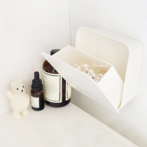 Inter-Room Wall-mounted Cotton Sign Containing Box Hangings Wall Ins Stickup-Free Nail Clamshell Makeup Cotton Small Objects Storage Box