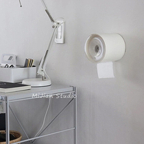Rice room canteen nail-free roll paper tube toilet-free roll paper holder wall-mounted toilet waterproof roll paper box