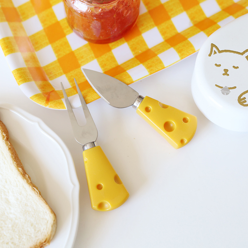 Rice Cute Cheese Cheese Cheese Knife Fork Creative Cream Fruit Jam Fruit Daubing Knife Fork Western Dining Cutlery Sets