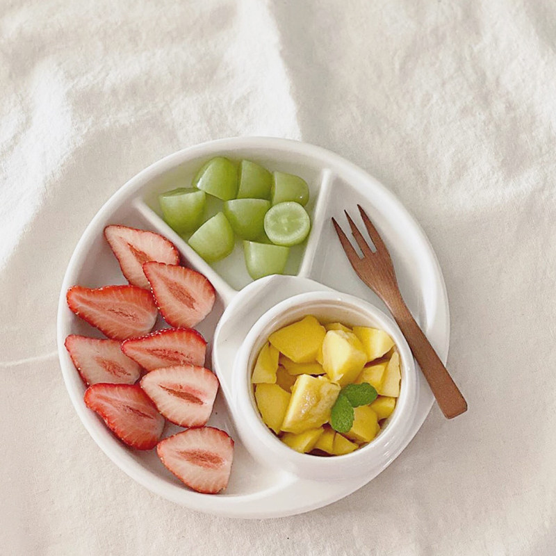 Inter-rice outlet Japanese Denominational Dinner Plate Children's Anti-Fall Food Grade Baby Separated Tray Day Style Lunch Tray