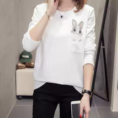 Maternity tops chun qiu kuan short wild base shirt spring take T-SHIRT female loose white short sleeve summer season
