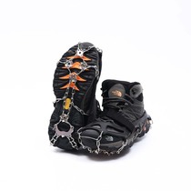 Source factory 23 teeth short teeth outdoor ice and snow mountaineering non-slip shoe covers 201 stainless steel welded crampons
