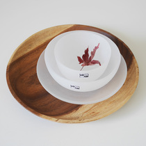 Japan imported Hirotian nitrate blowing snow series frosted Japanese pig button cup soy sauce dish small dish snack plate glass bowl