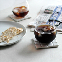 Japanese-made COASTER white ceramic coasters white chocolate square tile Japanese heat insulation mat