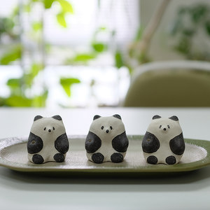 Spot handmade cute panda clay incense insert cute desktop decoration ornament