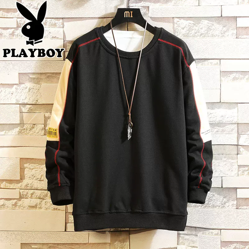Playboy, осенний лонгслив, трендовый демисезонный свитшот с круглым воротом, корейский стиль