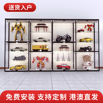 Hand-held Display case glass cabinet prize gift cabinet home Toy model display case Lego display case storage cabinet