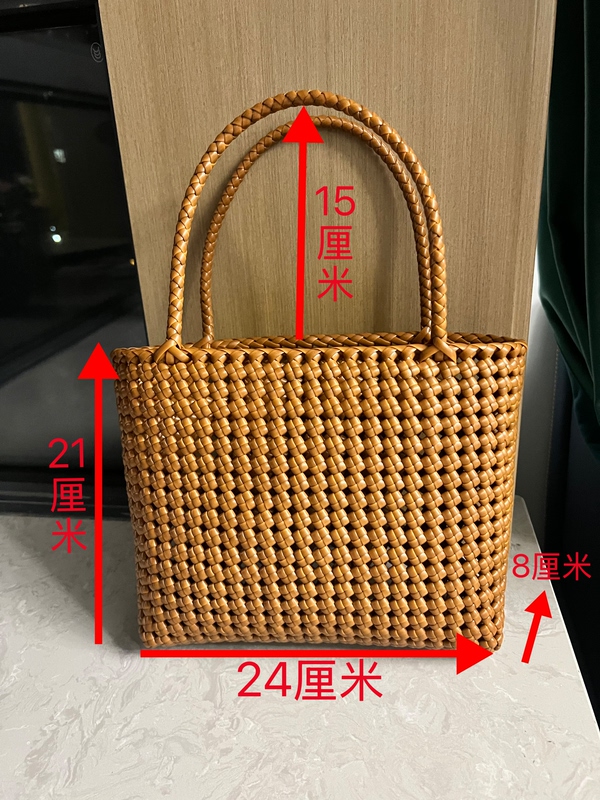 [Finished Product] Handmade Imitation Rattan Woven Handbag, Hollow and Exquisite, Versatile Tote Bag, High Aesthetic Value, Suitable for Gifting