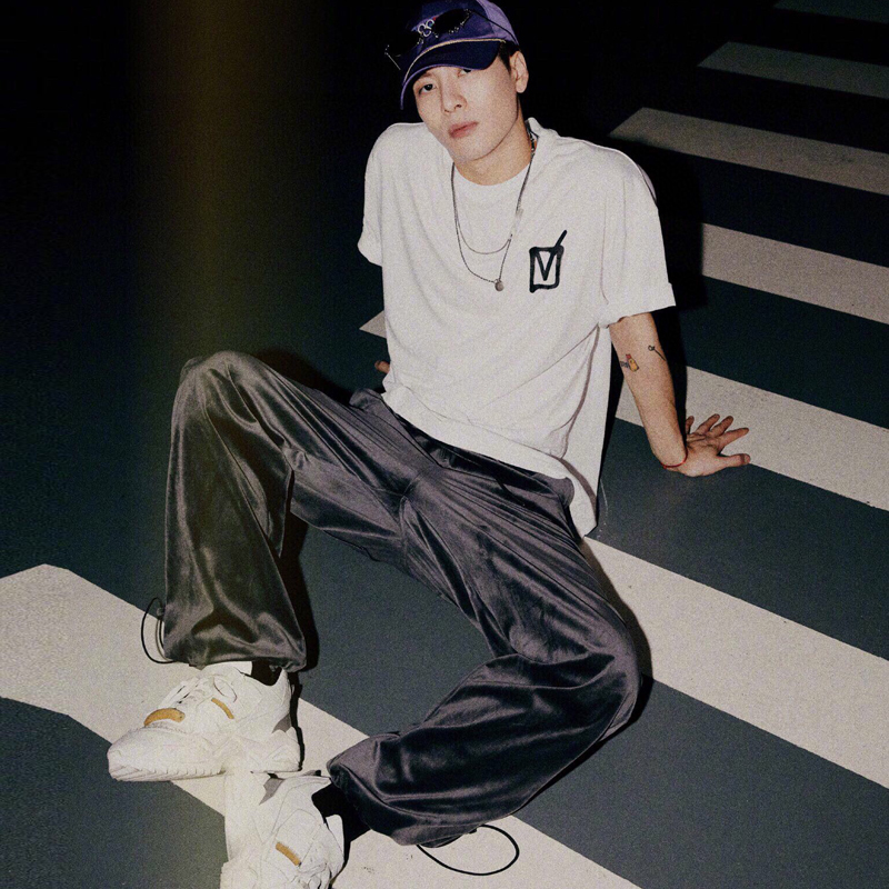 Nanqi/Wang Jiaer Style National Trend Straight-Leg Pants for Men, Loose Velvet Sweatpants for Spring and Autumn, Jogger Lantern Pants, Trendy Brand