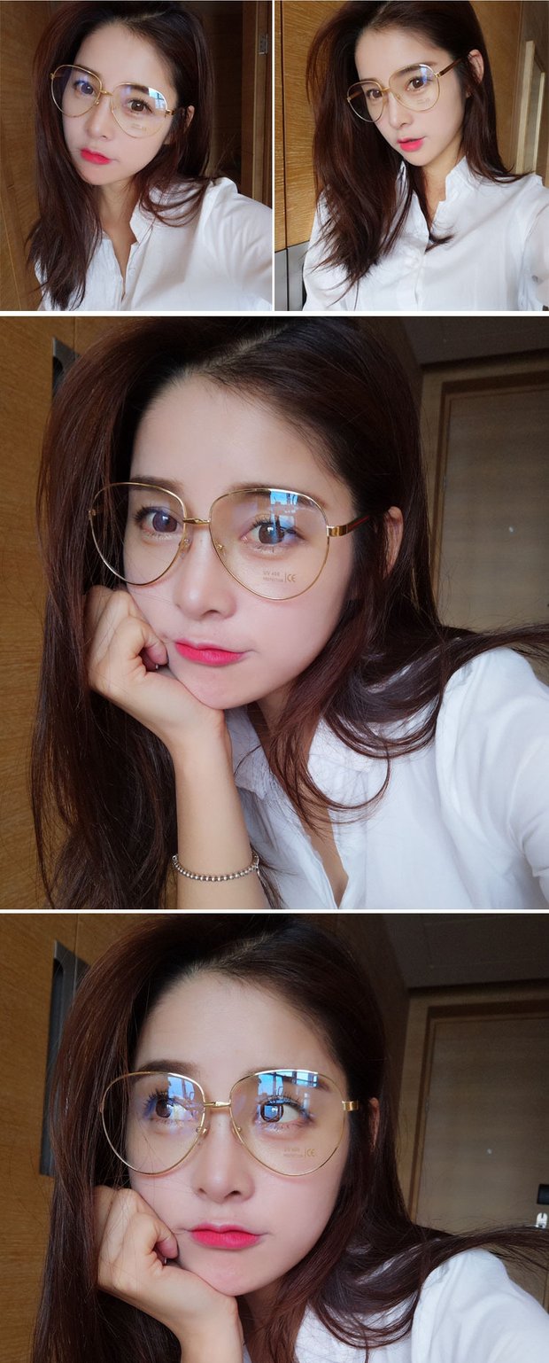 Kính tròn retro gió nữ nữ phiên bản Hàn Quốc dễ thương của thủy triều ulzzang lưới màu đỏ cá tính kính cận