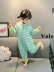 Đồ ngủ trẻ em một mảnh của phụ nữ mùa xuân và mùa thu cotton bé bé bò phù hợp với trẻ em công chúa nữ bé dịch vụ nhà dài tay - Áo liền quần