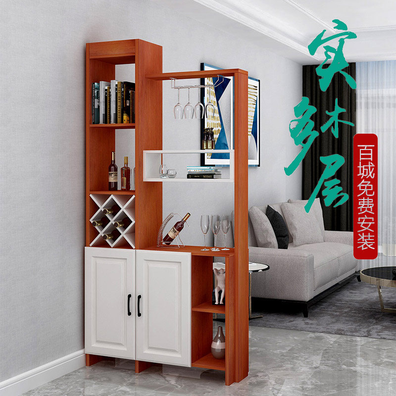 Xuancun partition cabinet Living room Wine cabinet European type wall solid wooden lounge decoration cabinet into shoe cabinet small household room cabinet