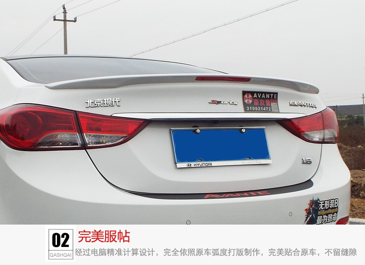 Bắc Kinh Hyundai Langwei cánh đuôi nén cánh miễn phí cài đặt không phá hủy Langdong sửa đổi đuôi sơn đặc biệt cánh lướt gió mazda 2