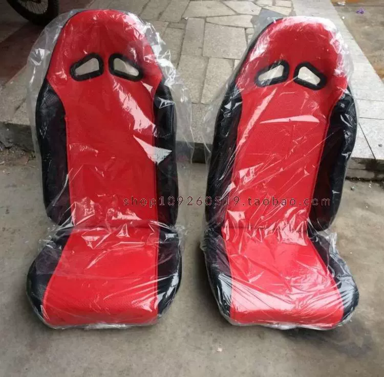 Tự chế bốn bánh xe máy điện kart sửa đổi phụ kiện đệm ghế đơn đệm đôi có thể được điều chỉnh