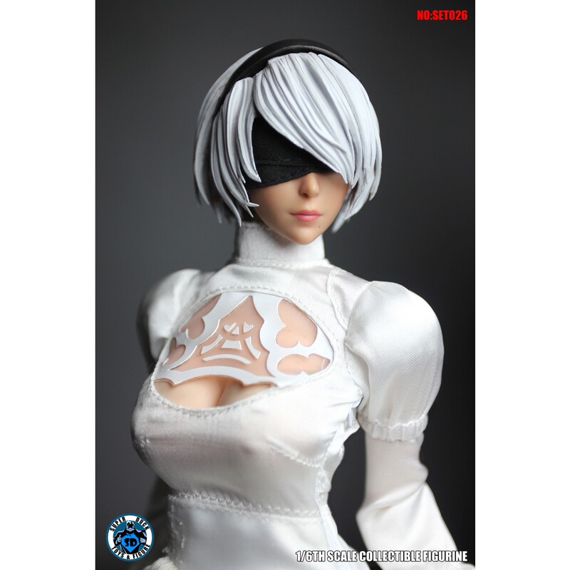 Super Duck Set026 Action Figure 1/6 Nier Sexy Artificial Human 2B Sister Head Sculpt in Stock Super Duck Set026 Action Figure 1/6 Nier Sexy Artificial Human 2B Sister Head Sculpt in Stock