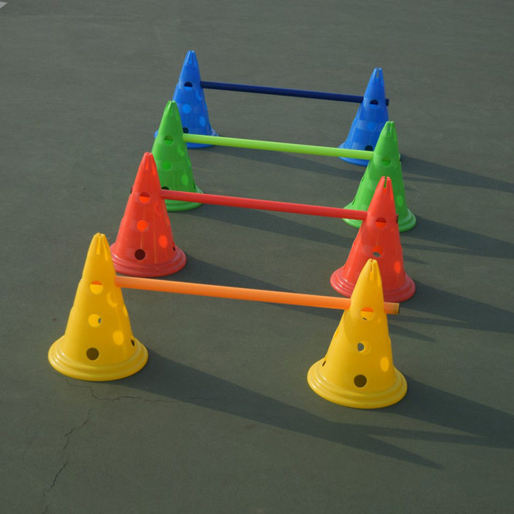 Hurdle training equipment logo bucket basketball obstacle logo plate rod dish ice cream cone children's taekwon road barrier pile