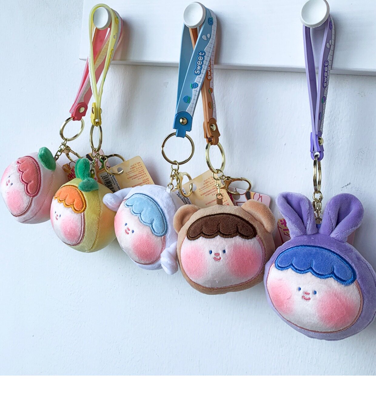 Брелок 捏捏脸你的脸萌可爱解压创意公仔学生情侣车钥匙扣挂饰书包包挂件