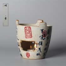 Lin Xi ancient pottery calligraphy tea stove alcohol candle small air furnace Chaoshan wind stove cooking tea stove orchid preface antique tea ware