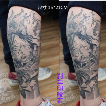 Brake printing waterproof tattoo stickers traditional Prajna geisha men and women realistic flower arms calf arm long lasting simulation tattoo