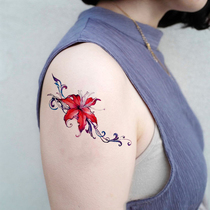 The other side flower tattoo sticker waterproof female long-lasting sexy manzushahua Hell Girl collarbone ankle leg simulation sticker