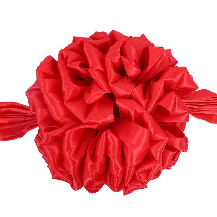 Open Cut Flower Ball Red Flower Ball Big Red Flower Round Car Married Red Silk Clothes Awards Celebration Red Cloth