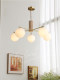 Japanese-Style Solid Wood All-Copper Living Room Chandelier, Vintage Dining Room, Children's Room, Bedroom, Nordic Study, Mid-Century Magic Bean Lighting Fixtures
