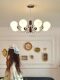 Medieval French Living Room Chandelier Walnut Retro High-End Restaurant Designer Vintage Bedroom Magic Bean Lamp