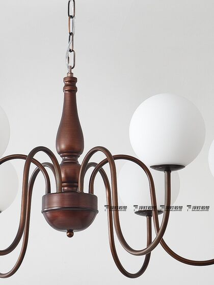 Floating Light Like a Dream, American Retro Glass Globe Chandelier, French-Style Brushed Bronze Chandelier for Living Room, Dining Room, Bedroom, Magic Bean Chandelier