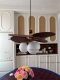 French Mid-Century Style Restaurant Chandelier, Retro Bedroom Study Bar Dining Room Magic Bean Lamp, Japanese Rattan Woven Guesthouse Lamp