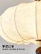 French Mid-Century Style South Sea Chandelier, Round Bedroom Lamp, American Retro Study Room Living Room Pumpkin Fabric Printed Lighting Fixtures