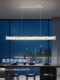 Italian-Style Light Luxury Restaurant Chandelier, Modern Minimalist Dining Room Table Bar Counter Long Strip Designer Resin Lighting Fixture