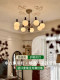 Medieval-Style Chandelier, French-Style Living Room Main Light, Song-Style Aesthetics, Retro, Full-Spectrum Eye Protection, Bedroom Bamboo Chandelier