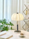 Retro Designer Bedroom Table Lamp, French and American Style Fabric Printed Study Room Master Bedroom Bedside Lamp, High-End Atmosphere Lamp