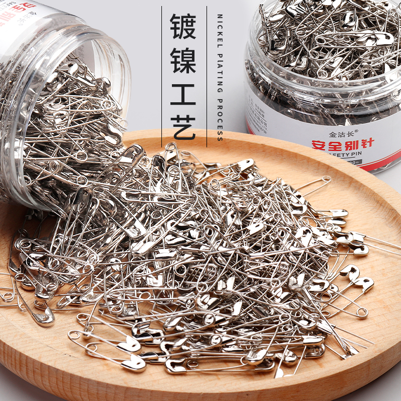 Old-fashioned safety pin fixed clothes buckle pin small large large oversized paper clip pin box creative u-shaped fixed rebate take pin lock pin clothing store hang tag hanging pin buckle metal badge