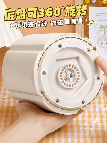 360度旋转笔筒可爱儿童男孩子学生桌面文具收纳盒多功能大容量笔盒办公室书桌笔架放装笔的笔桶女孩创意摆件