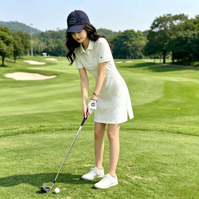 Japanese-Style Champion Sports Polo Collar Dress for Women, Summer 2026 New Model, Waist-Cinching, Slimming, Age-Reducing T-Shirt Dress Japanese-Style Champion Sports Polo Collar Dress for Women, Summer 2026 New Model, Waist-Cinching, Slimming, Age-Reducing T-Shirt Dress