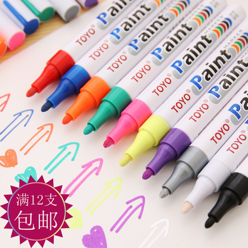 Toyo paint pen white TOYOsa101 sign-in tire white marker pen paint touch-up waterproof does not fade