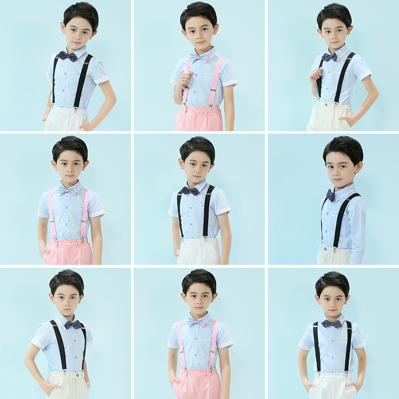 Children acting out of suit boy acting gown suit Summer Playboy Inlenn Korean version of baby bag pants student dress choral suit