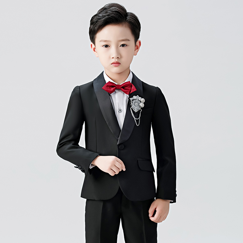 Children's suit suits handsome Inlan boy gown The flower boy Western-style presenter plays out the piano walking show