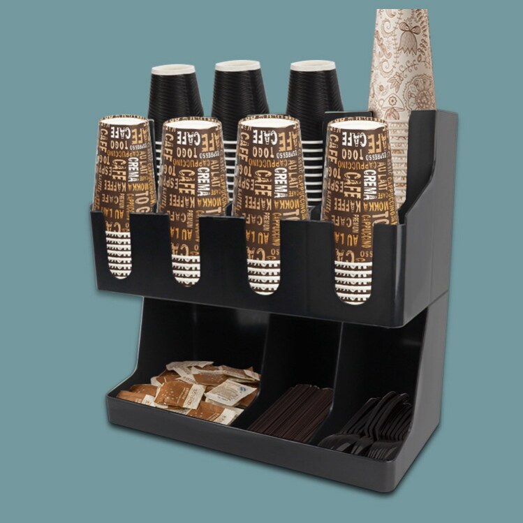 Milk tea cup placement rack oblique four-grid milk tea shop coffee shop disposable cup holder commercial desktop paper cup holder cup holder