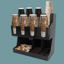 Milk tea cup placement rack oblique four-grid milk tea shop coffee shop disposable cup holder commercial desktop paper cup holder cup holder