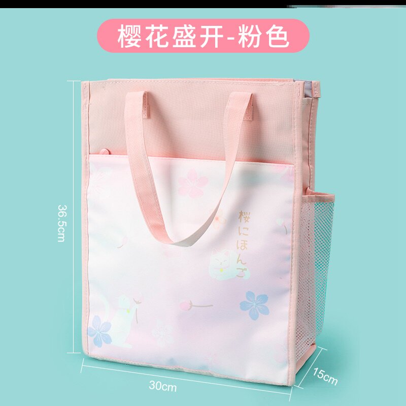 Book bag junior high school students carry book bag book canvas bag file bag simple handbag female summer small homework girl