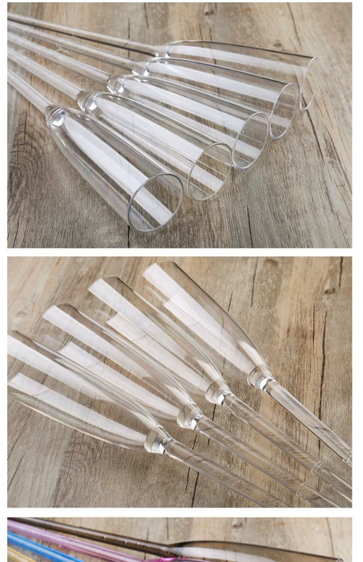 Nhựa acrylic sáng tạo cốc bãi biển ly cocktail sâm banh thủy tinh màu đỏ rượu vang thủy tinh KTV thanh rượu đặt đồ khui rượu vang