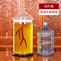 Wide mouth sparkling wine glass bottle 50kg wine barrel with faucet 100kg large capacity wine container special wine tank