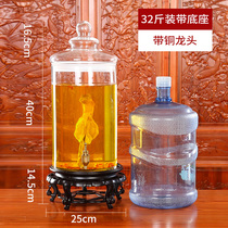 Wine glass large capacity wine bottle with faucet deer antler wine barrel special wine tank sealed household wine altar 50kg