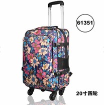 Pull Rod Bag Travel Woman Double Shoulder lift Backpack Han Edition Short Travel Brief Male Light Walking universal wheels Removable Tide
