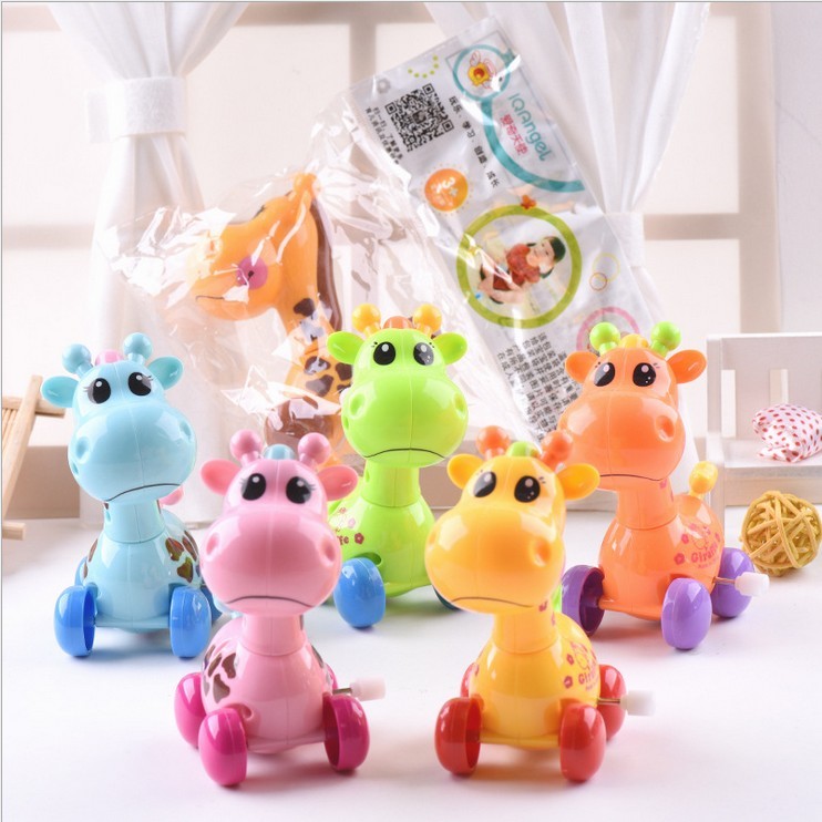 5 Aiqi Angel Clockwork Toys Infant Children's Toys Baby Puzzle Winding Animal Toy Car