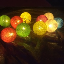 Handmade creative lighting Thailand line ball light string warm white cane ball led color light flashing light romantic bedroom light hipster